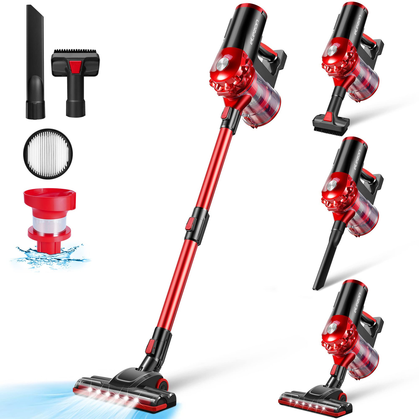 A200 Cordless Vacuum Cleaner Rechargeable, Powerful Multi Cyclone Bagless Vac...