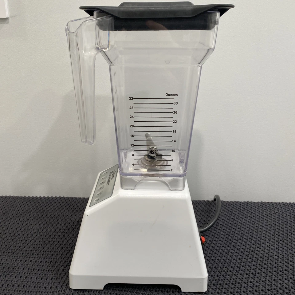 Licuadora total BlendTec ES3 blanca 36 OZ Wildside + jarra con tapa recuento de ciclo 141 Foto 3 de 4
