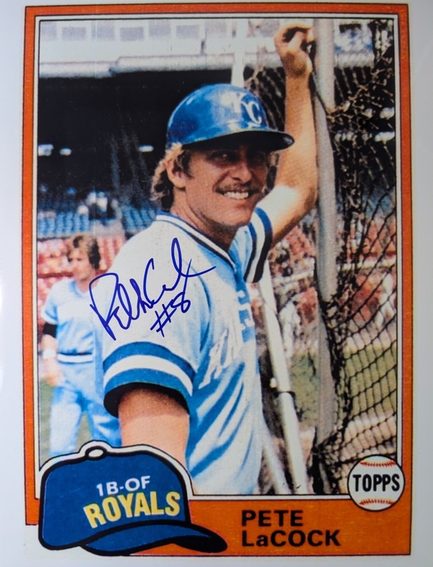 PETE LaCOCK (Kansas City Royals) Signed/Autographed 8x10 Photograph