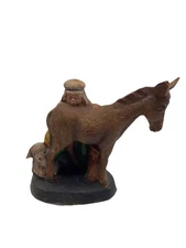 Vtg Donkey Shepherd Sheep Byron Molds 1973 Christmas Manger Nativity Figurine