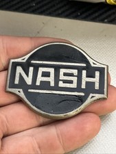 Antique Nash Radiator Emblem Badge Brass Enamel Early Automobile