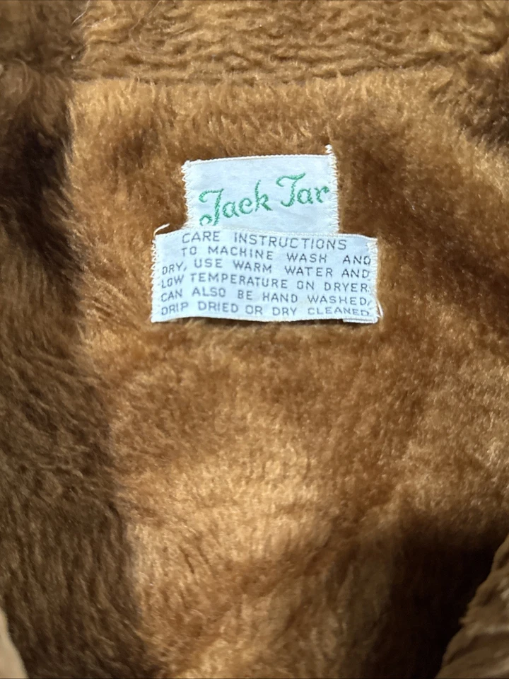 Vintage Newsboy Jack Tar Boys Corduroy Pea Coat Lined Brown Youth Toddler - Image 4 of 4