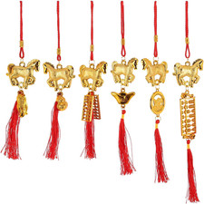 6Pcs 2026 Chinese New Year Horse Ornaments Chinese Year of Horse Lucky Charms Re