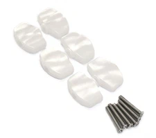 (6) White Pearloid Buttons for Schaller M6 Full Size Guitar Tuners TK-0998-055