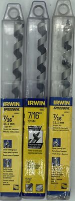 Irwin Industrial Tools 49907 I-100 7/16-Inch Auger Bit, 3 Pack ...