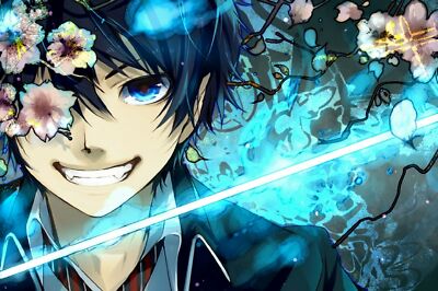 Anime okumura rin blue exorcist boys eyes hair Playmat Gaming Mat Desk