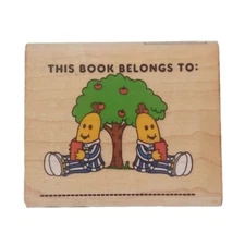 1995 Bananas In Pyjamas Wood Mounted Rubber Stamp | ABC | Book Name Stamp