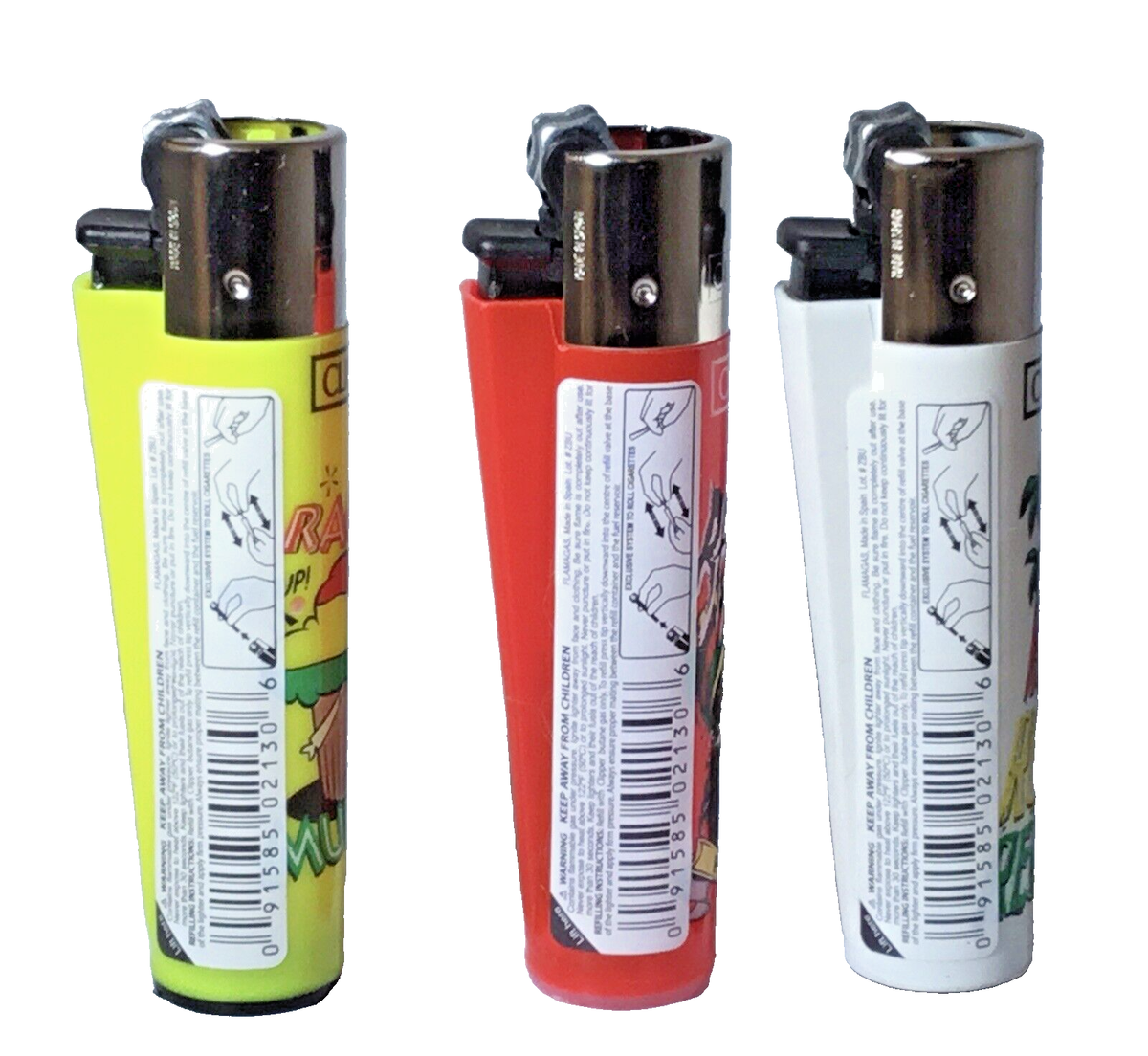 exclusive system to roll cigarettes lighter 3 pc Clipper Lighterd Reggae Rasta Design Refillable ReFlintable New CP11 Lg