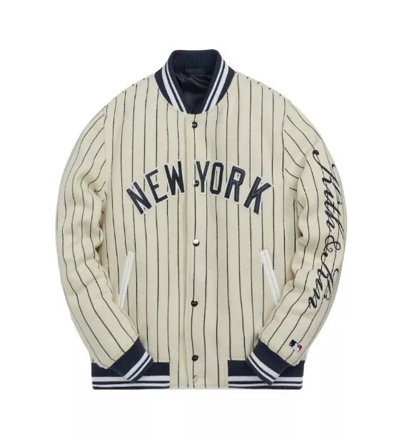 Kith For MLB New York Yankees Wool Bomber Jacket Size XXL 2XL DEADSTOCK