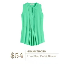 Stitch Fix 41 Hawthorn Womens Top Blouse Mint Green Sleeveless Size S Small