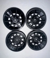 General Lee 1:10 Scale RC Wheels 12mm Hex Black Vector Wheels 1.9" Traxxas LCG