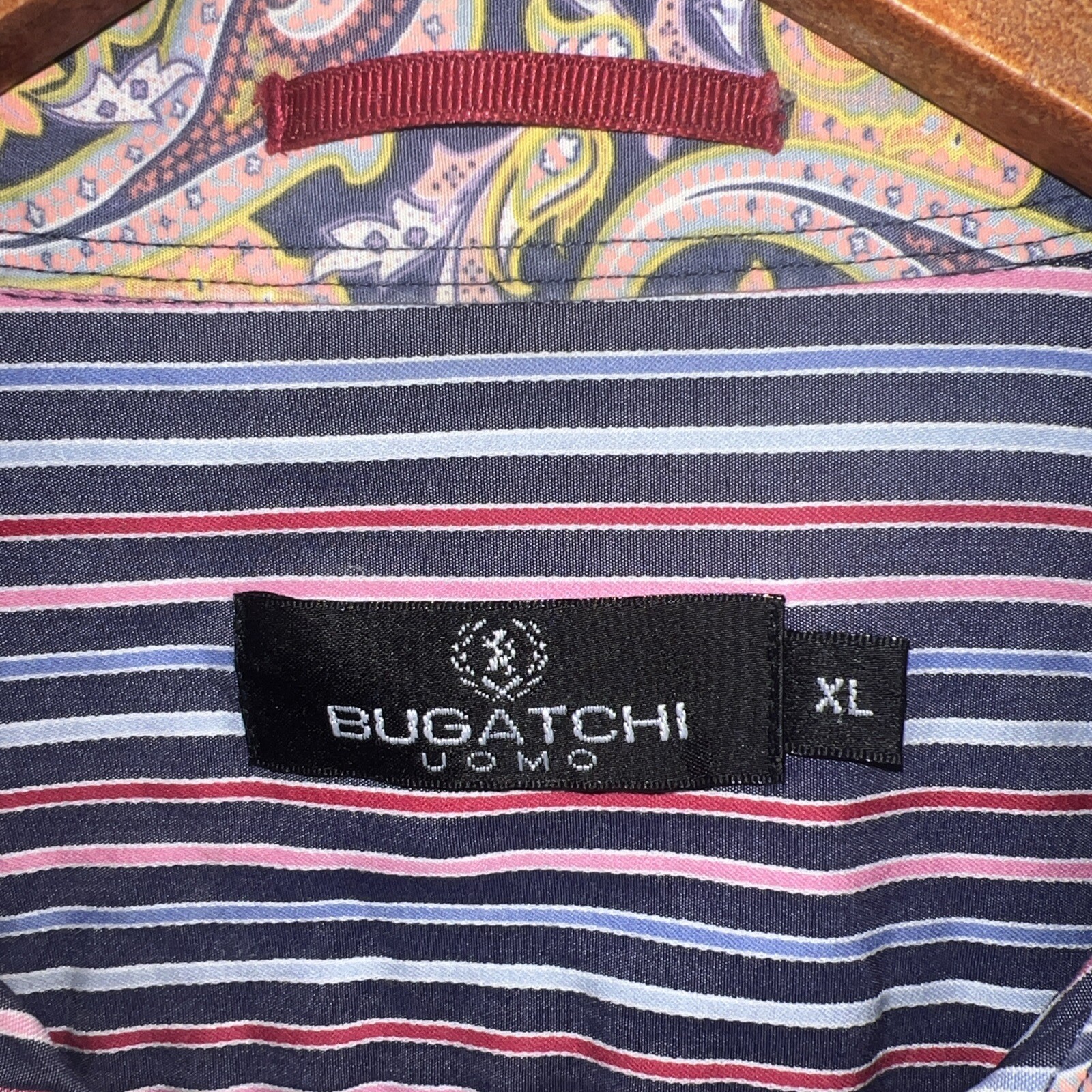Bugatchi Uomo Multicolor Striped Button Up Shirt … - image 3