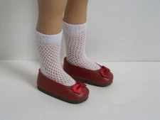 BURGUNDY Flats CF Doll Shoes For Dianna Effner 13" Little Darling Vinyl (Debs*)