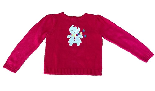 crazy 8 christmas dresses Sweater Dress Toddler Girl Size 2t holidays outfit red w gold Handmade Made in the