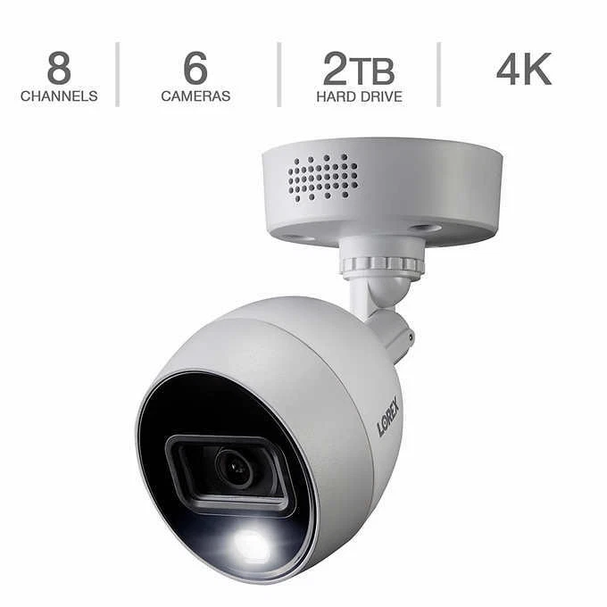 Lorex 4K Ultra HD 8-Channel DVR Security System 6 Active Deterrence Cameras 2TB. - Image 4 of 4