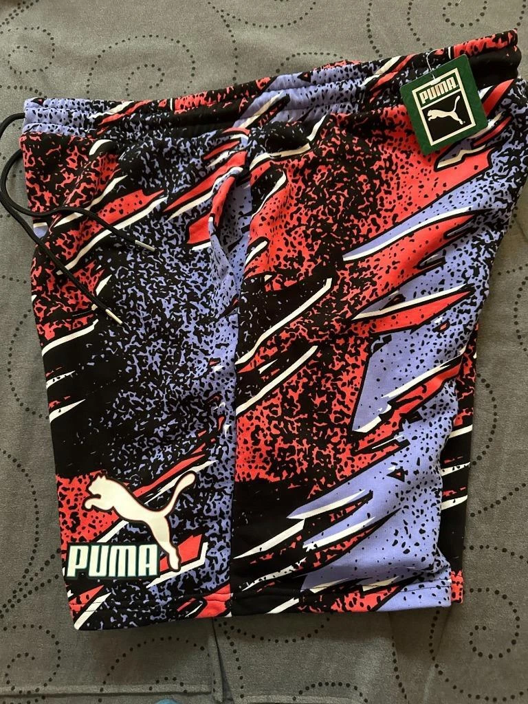 PUMA TECH MULTICOLOR PRINT SHORTS SIZE 2XL MEN NWT $50.00