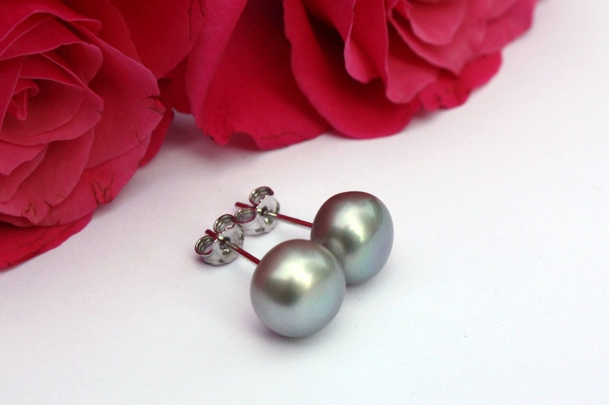 Set Bijoux Aok1 – Perles D'eau Douce – Boucles D'oreilles + Collier – Neuf Sans Boîte