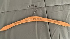 Vintage Peerless Dye Works Wooden Coat Hanger Santa Monica Blvd.