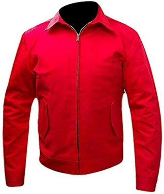 Mens James Dean Rebel Without a Cause Jim Stark Red Cotton Jacket
