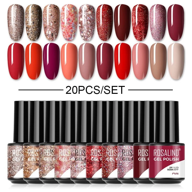 20PCS Nail Gel Polish Set Varnish Need Lacquer Base Top Coat Nail Polish Kit
Opens in a new window o