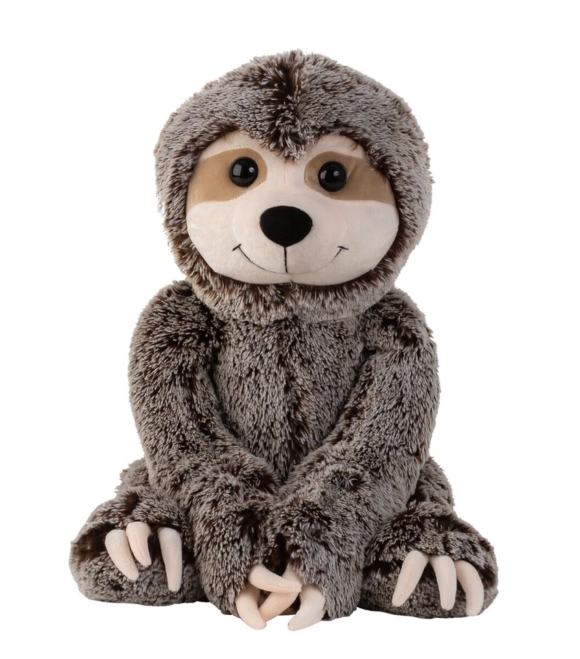 GESCHENKESTADL Faultier 60 cm Kuscheltier Plüschtier hängend mit Kletthänden Stofftier braun