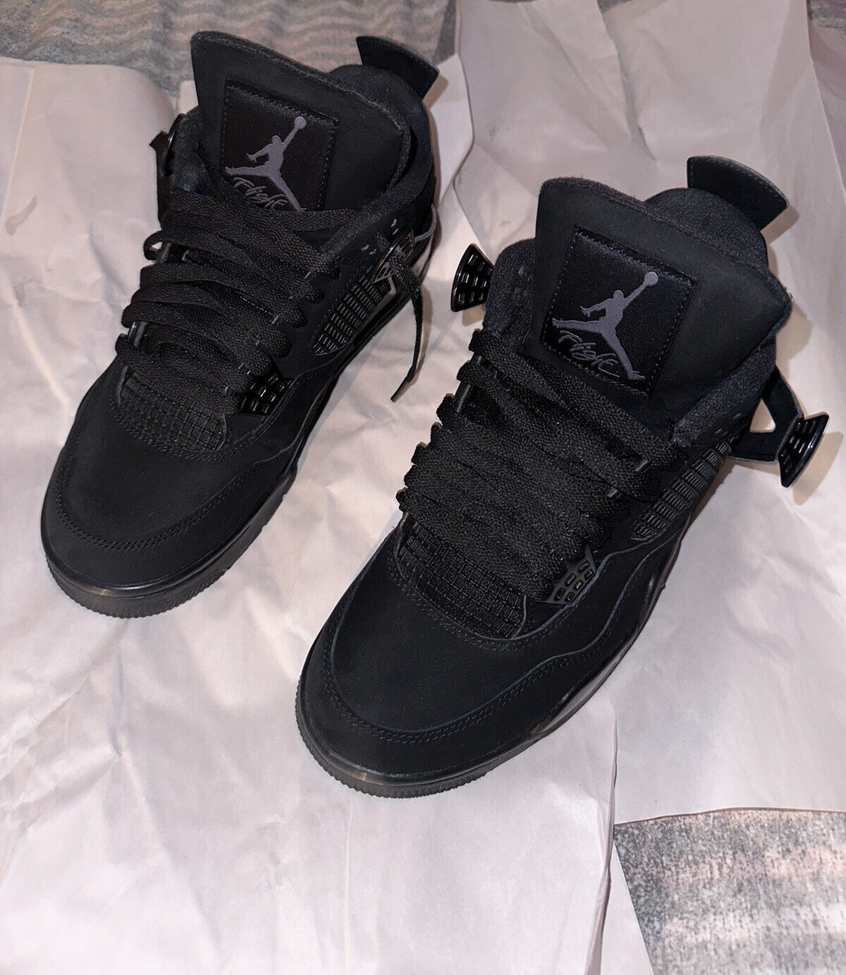Size 8.5 - Jordan 4 Retro Mid Black Cat for sale online | eBay