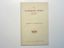 Owners Handbook Fits Sunbeam Minx DeLuxe Series VI NOS Factory   6601287