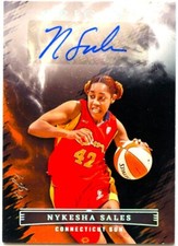 NYKESHA SALES 2023 PANINI ORIGINS WNBA SIGNATURE BLACK AUTO SP 1/1 SUN