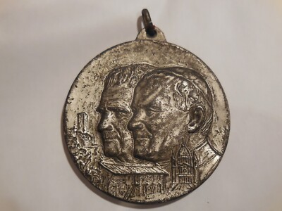 Vatikan Medaille Besuch Johannes Paul II Salesianer Orte Don Bosco 1988 60mm