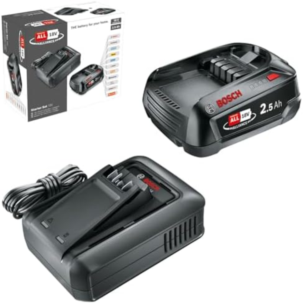 Bosch batteria e caricabatteria rapido Starter Set 18V (1 batteria al litio da 2