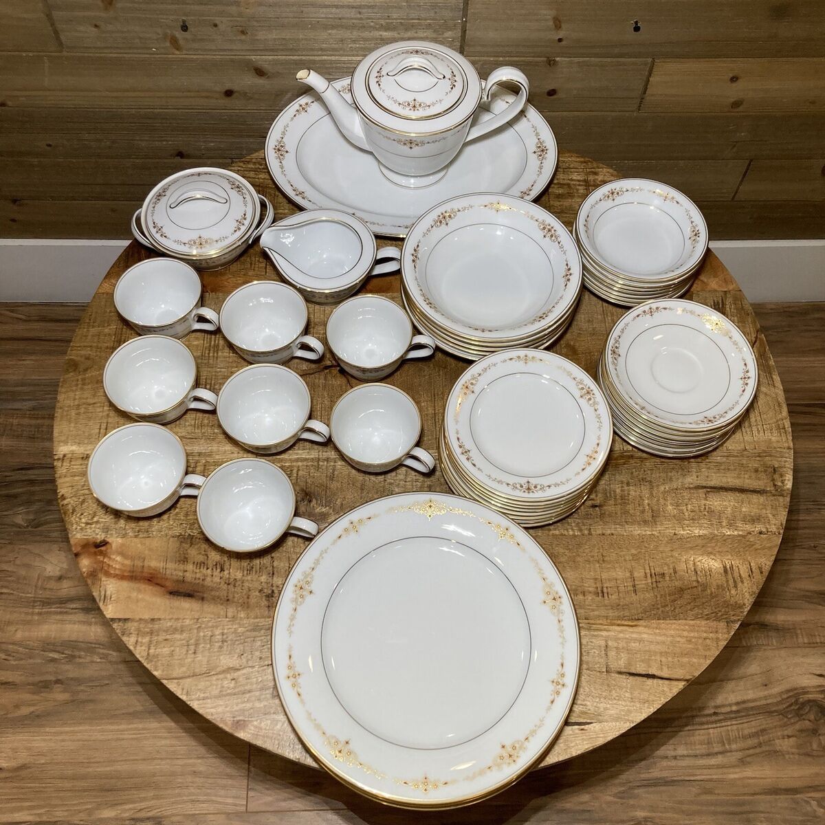 Vintage Noritake 'Champs Elysees' 6789 China Tea (Set of 43 Vintage Noritake 'Champs Elysees' 6789 China Tea (Set of 43