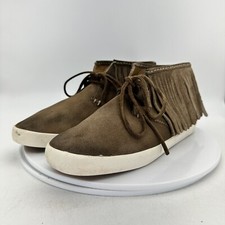 Bottines Chukka Femme Frye Jillian En Cuir Souple Marron - Pointure US 7 M - Occasion
