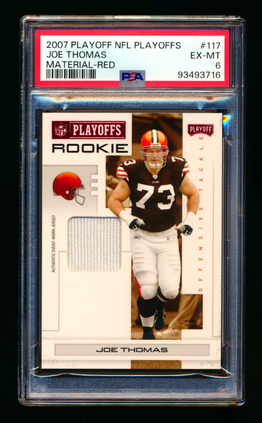 Joe Thomas Playoff NFL Playoffs #117 Material-Red