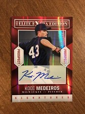 Kodi Medeiros 2014 Elite Extra Signatures Red Auto #12 Brewers Angels Sox /399