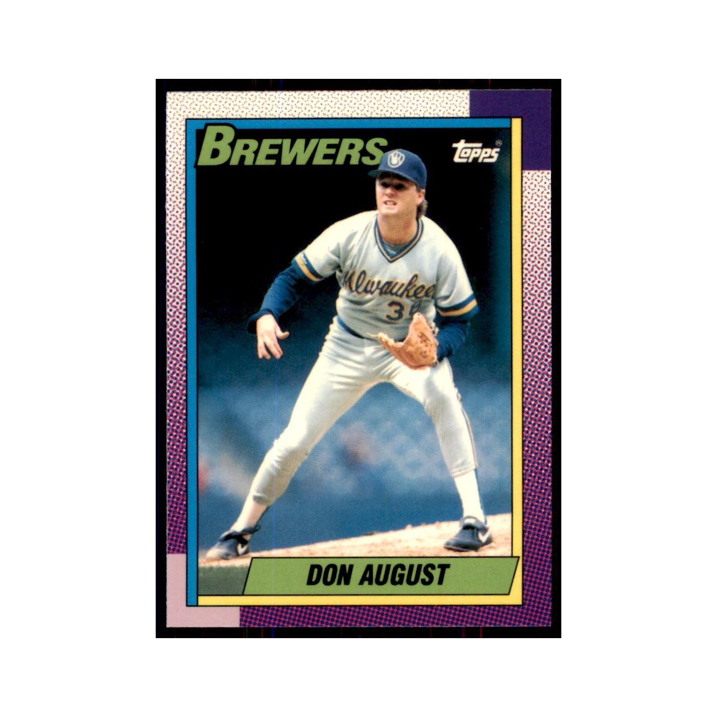 Don August 1990 Topps Tiffany #192 Milwaukee Brewers Baseball Card NM