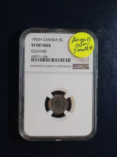 1903 H Canada Five Cents NGC VF SILVER Circulated 5C Coin PRICED TO SELL!