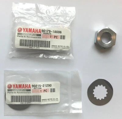 Original Yamaha FZS600 Fazer verbessertes vorderes Kettenradmutter & Lasche Sicherungsscheibe Kit