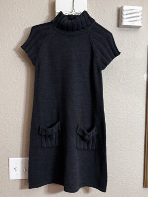 Calvin Klein Women's Size S Sweater Dress Dark Grey Casual Acrylic  Turtleneck | eBay