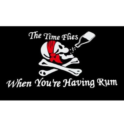 Times Flies When Having Rum Pirate Flag 2x3ft Pirate Boat Flag Jolly Roger Flag