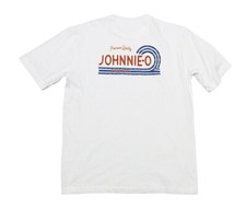 Johnnie-O Men's White Rolling Wave Graphic Crew-Neck Short Sleeve T-Shirt