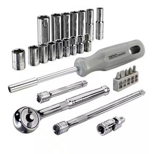 27-piece 14 In. Drive Sae Tool Set With Gearless Ratchet 27-piece 14 In. Drive Sae Tool Set With Gearless Ratchet