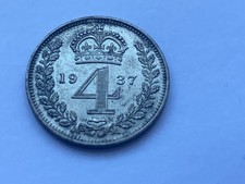 George VI 1937 Maundy Silver Proof 4 Pence 4D (.500) 1.89g 18mm KM# 851
