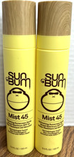 Lot of 2 Sun Bum Refreshing Face Mist Sunscreen SPF 45 Sheer 3.4 oz EXP 08/2026