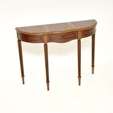 Antique Regency Style Yew Wood Console Table