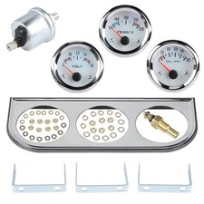 Triple Gauge Kit 2inch 52mm Water Temperature Gauge Oil Pressure Gauge Vo...