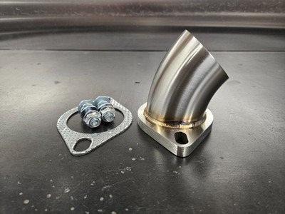 2.5'' Dump two bolt flange tig welded .065 304 stainless exhaust 45 bend