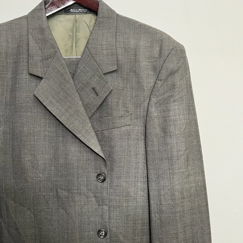 Traje Hombre Talla 42R Pantalones 34Wx30L Georgio Giovanni Marrón 2PC Traje Foto 3 de 4