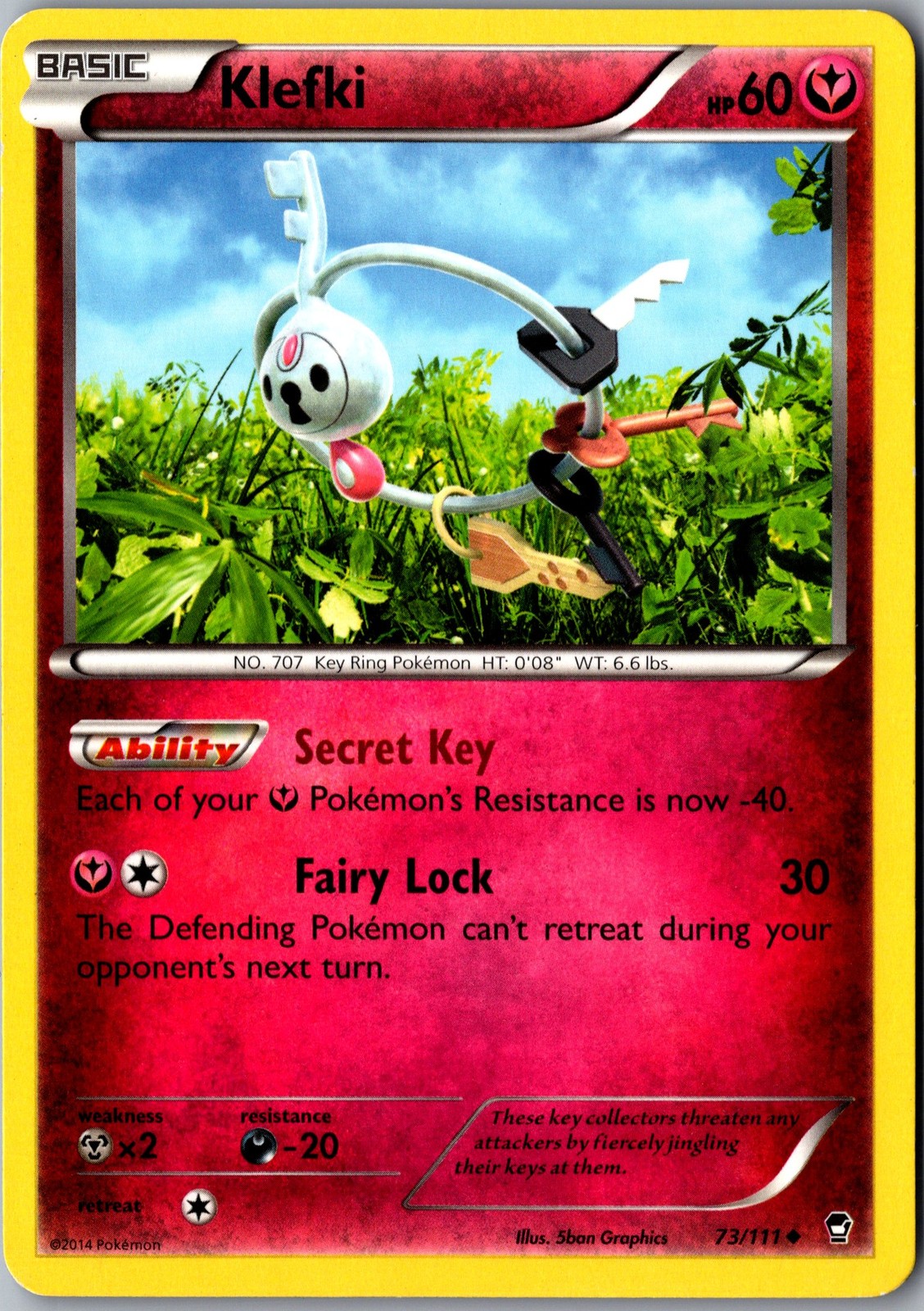Klefki 73/111 Uncommon XY - Furious Fists LP Pokemon Card