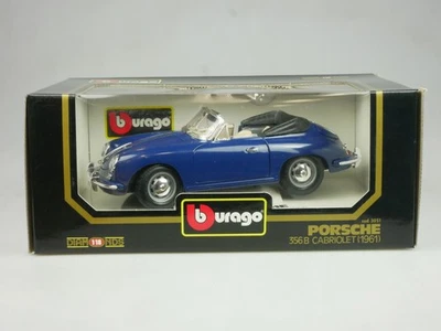 Bburago 1/18 Porsche 356 B Cabriolet 1961 blau 3051 Blisterbox 134014 - Bild 1 von 4