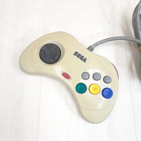 SEGA SATURN CONSOLE JAPAN WHITE Bundle with 2 Controllers & 6 Games Tested